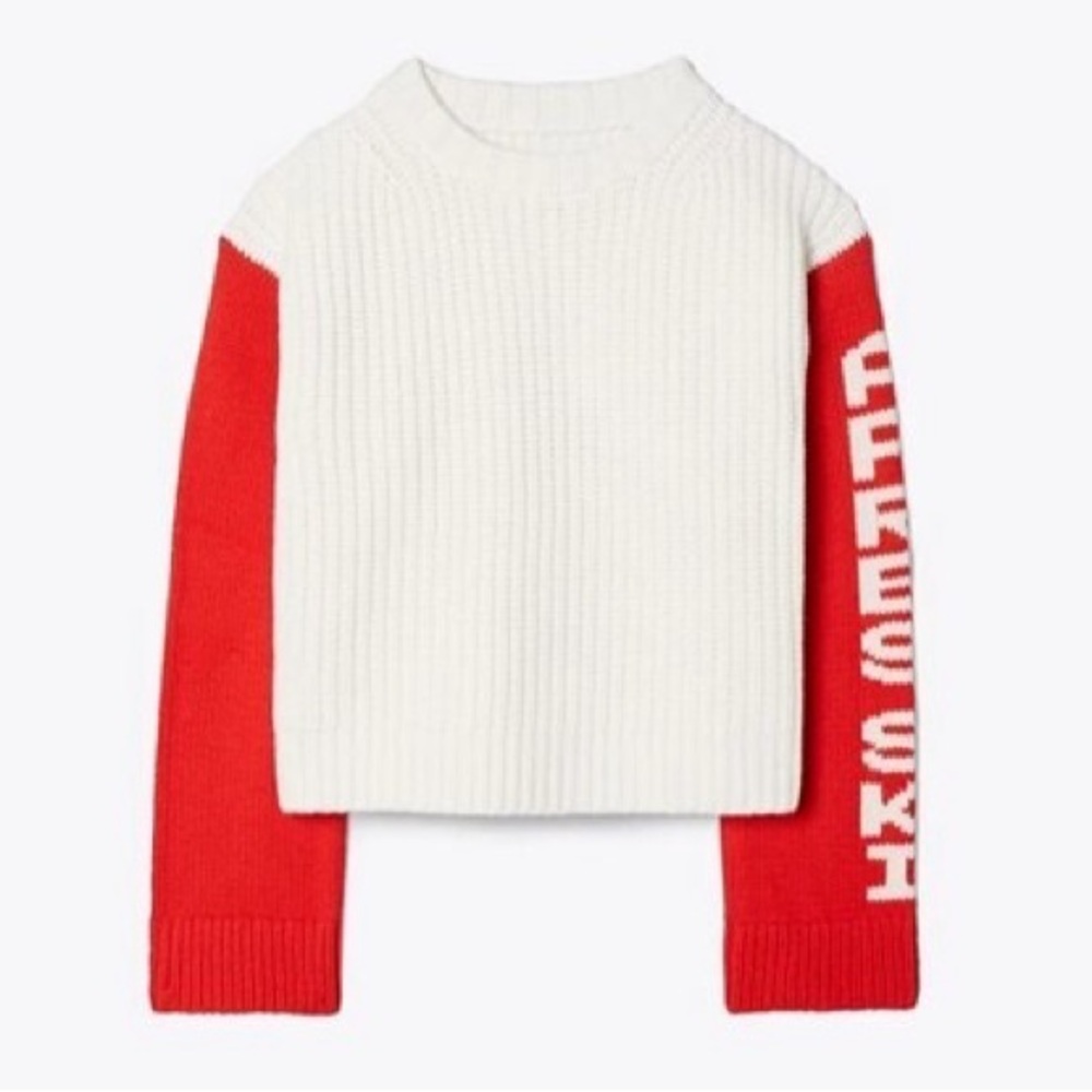 Tory Sport by Tory Burch Crop Apres Ski Sweater, XS, NWT